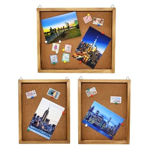 Set of 3 Decorative Cork Boards Cover