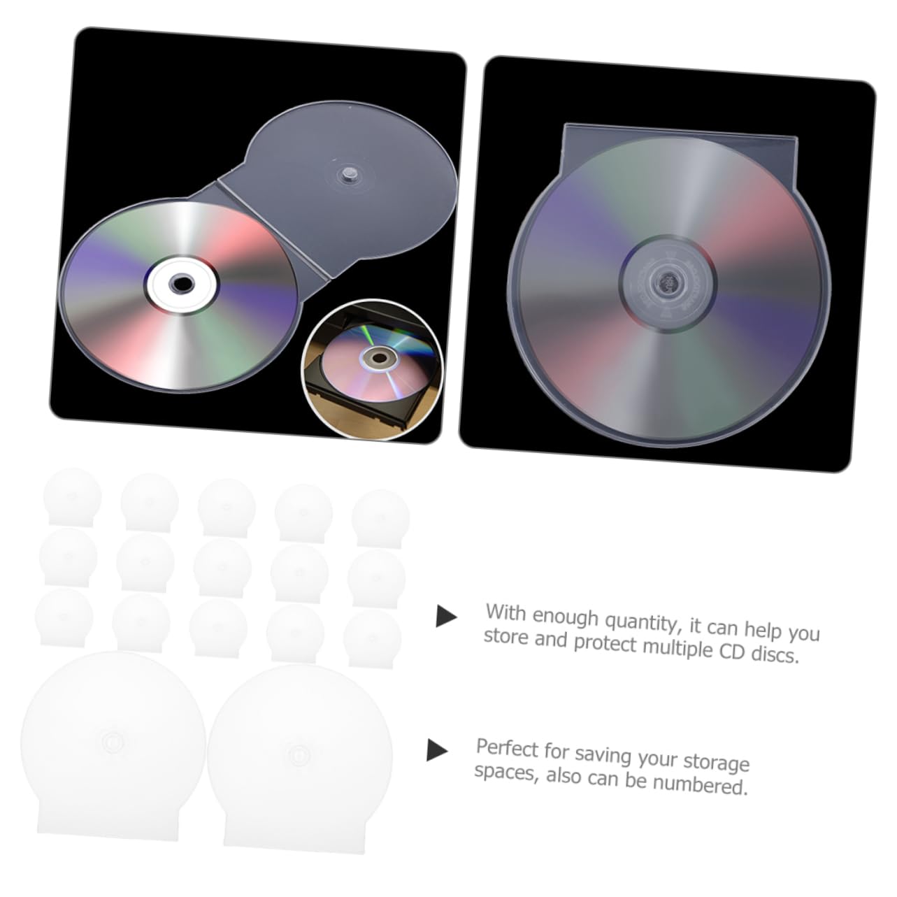 CHILDWEET 50pezzi Scatola Per Cd in Plastica Trasparente Custodia Per Dvd Singolo Custodie Standard Per Cd e Dvd Per Organizzazione e Protezione Da Graffi e Polvere