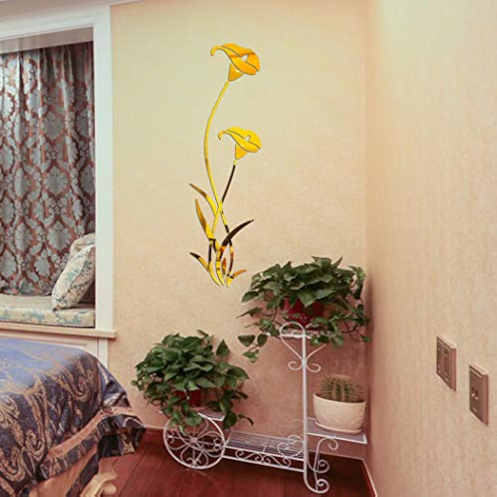 Removable Mirror Sticker Flower for Home Decor