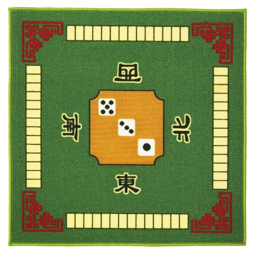 Mantel para mesa de Mahjong 30.7 pulgadas cuadrado verde miniatura 2