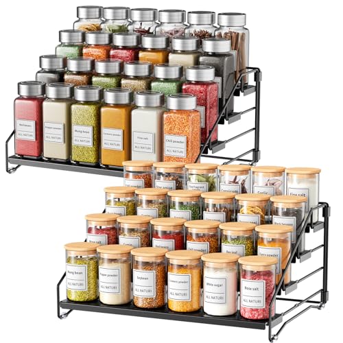 RCHYFEED Spice Rack Organizer for Cabinet Pantry,4 Tier Spice Rack Countertop,Tierd Spice...