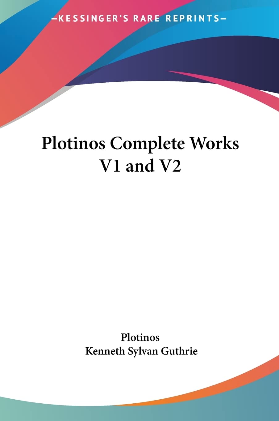 洋書 Plotino Plotinos Complete Works V1 and V2: Plotinos, Guthrie