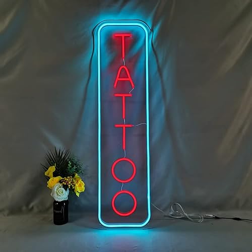 Miniatura 3 de El tatuaje llevó la muestra de neón de la tienda, muestra del estudio del tatuaje, signo del salón de belleza, muestra de neón del logotipo de la