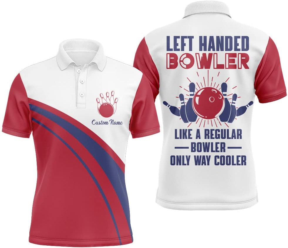 Custom Name Team Men Customized Personalized Bowling Bowlers Bowling Design Polo Shirt
