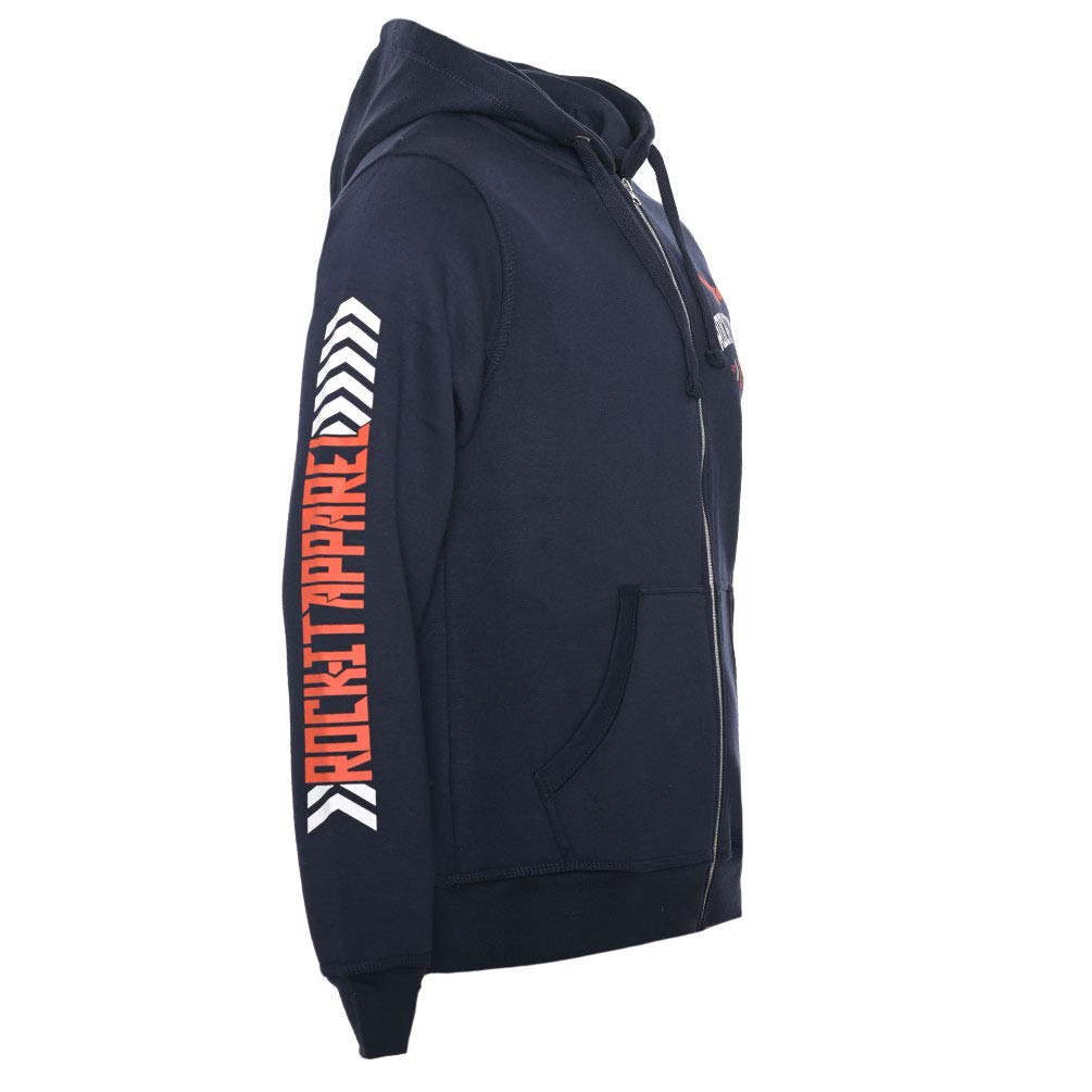 ROCK-IT Apparel® Veste à Capuche Sweat à Capuche zippé pour Homme Hoody Pullover Racer 07" Tailles S-5XL Sweat-Shirt Hoodie Gris et Bleu Marine
