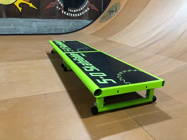 Ramptech 5-0 Manny Pad Combo (2 - Skate Tables) Weatherproof, Heavy-Duty Indoor and Outdoor Skateboard Ramp - Portable, Modular, Expandable, Connectable Skateboard ramp