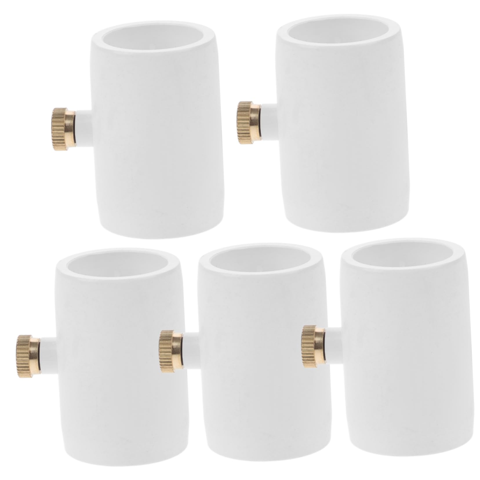 Abaodam 1/2 PVC Pipe Connector Nozzle Misting Nozzles Set for Outdoor Cooling System 5pcs