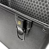 Gorilla LP50 12" Vinyl Record Storage Box Case (All Black) with Free Cleaning Cloth - Image 4