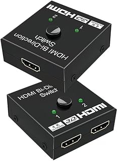 Parishop HDMI分配器 HDMIセレクター/切替器双方向 4K/3D/1080P対応1入力2出力/2入力1出力手動切替 PS3/PS4/Nintendo Switch/Xbox/DVDプレーヤーなど対応 3D視覚効果 電源不要