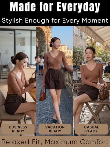 Image of GRECIILOOKS Women's Western Shorts - Trendy Knee Length Casual Bottoms | Relaxed Fit Summer Shorts for Girls & Women (Available in Plus Size)
