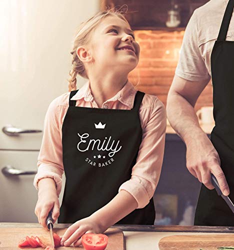 Pink Positive Personalised Children's Star Baker Apron | Kids Baking Apron - Image 3