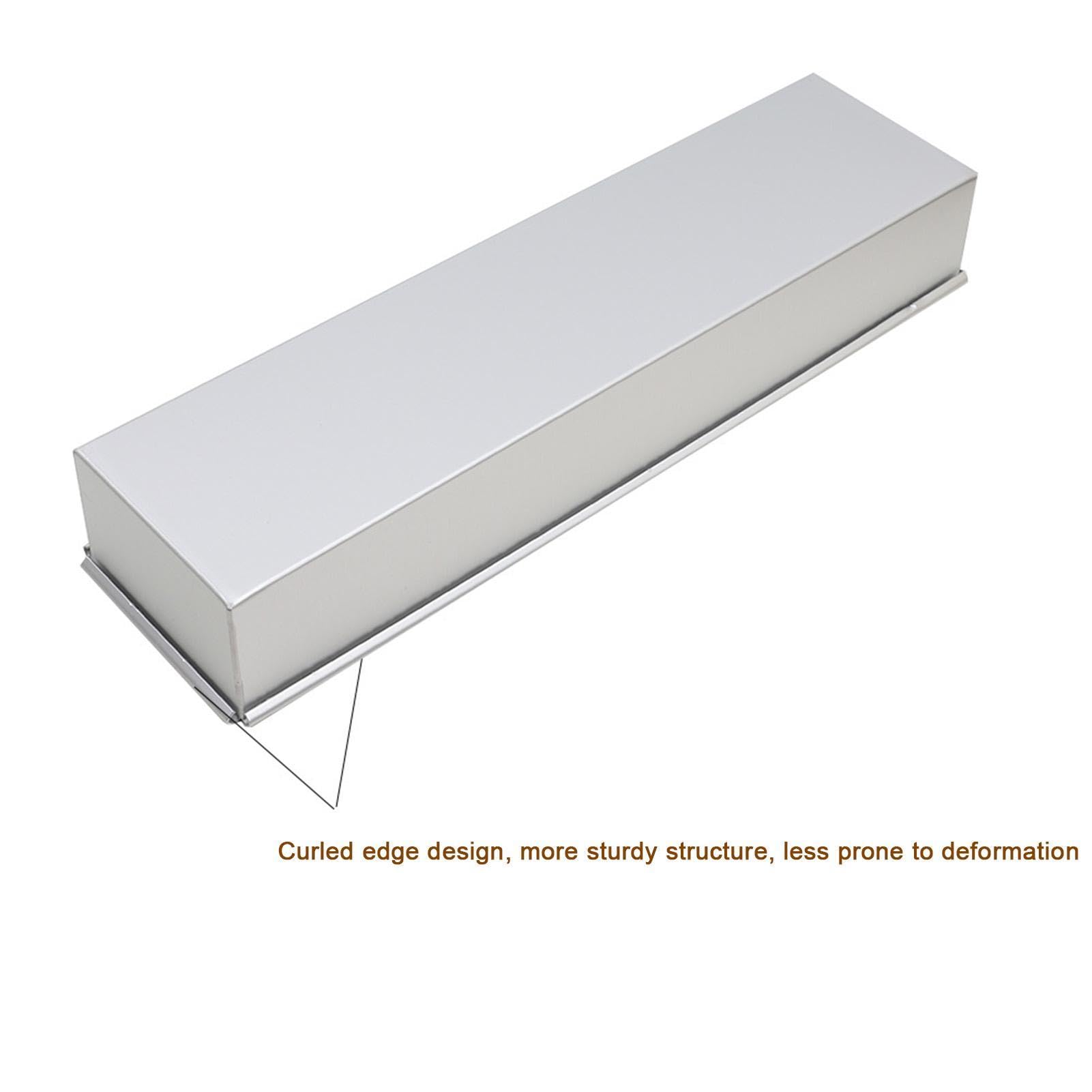 Moule à Tiramisu Rectangulaire Inox Avec Couvercle Amovible 40x10x6 Cm - Ustensile Pâtisserie Professionnel