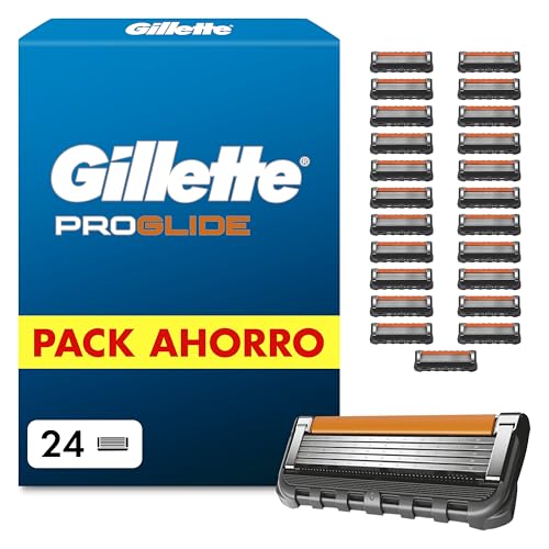 Miniatura 7 de Gillette Proglide Cuchillas de Afeitar Hombre, Pack de 24 | Recambios para Maquinillas de Afeitar Gillette Proglide y Fusion5, con 5 Hojas, Doble Lubricación Y Recortadora de Precisión