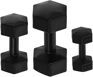 Mini Dumbbells, 3Pcs Miniature Dollhouse Accessories Mini Dumbbells Mode...