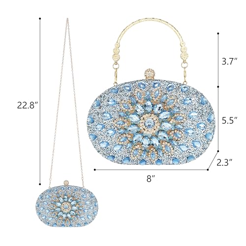 Image of MAIRLOM Rhinestone Clutch Purses for Women Evening Bag Sparkly Handbag | Diamond Clutches Purse Glitter Crystal Gemstone Shoulder Bags Luxury Handbags for Wedding Formal Party Prom