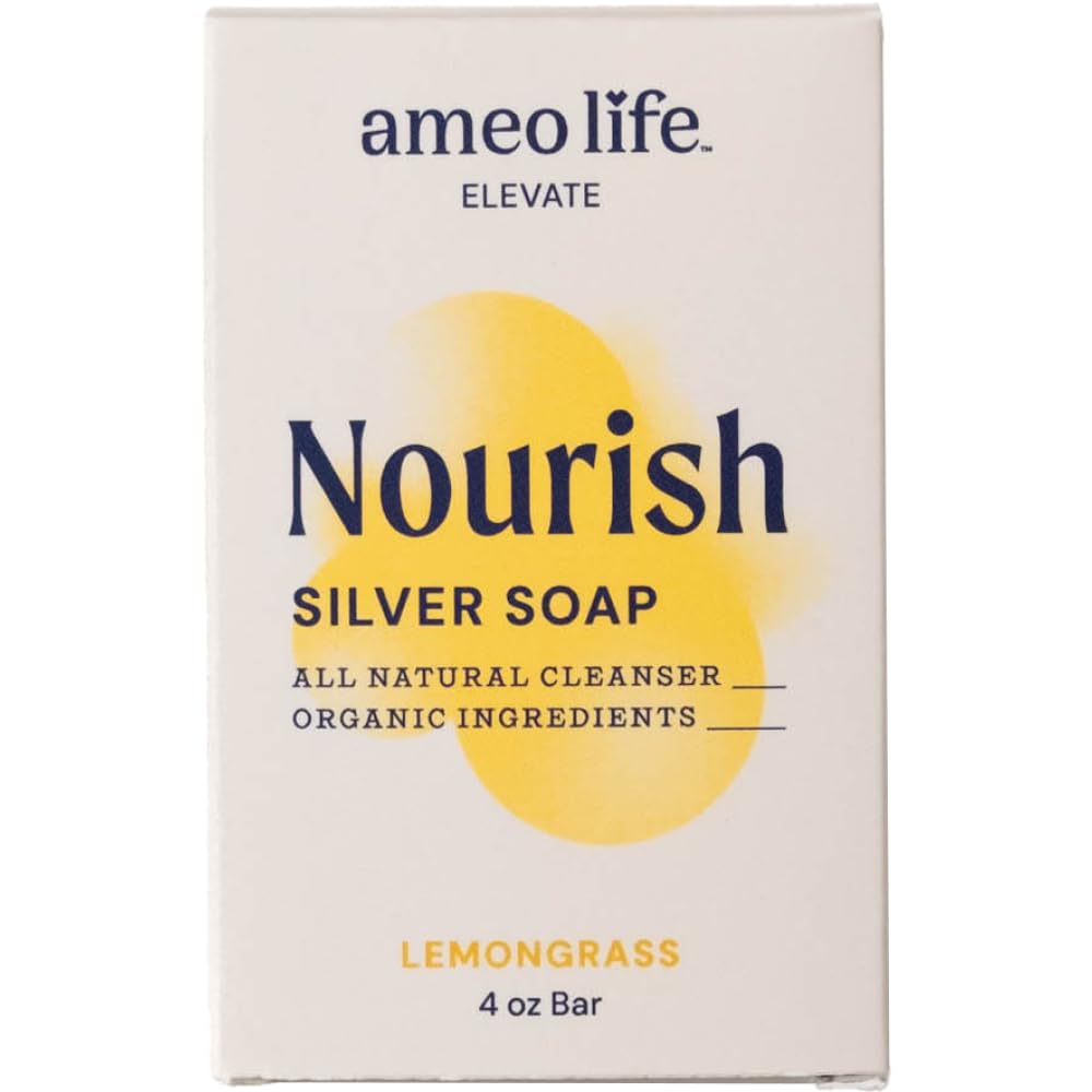 Lemongrass Silver Soap with 30 ppm Silver - Naturally Cleanses the Skin, 4 oz Colloidal Soap Bar for Women and Men
