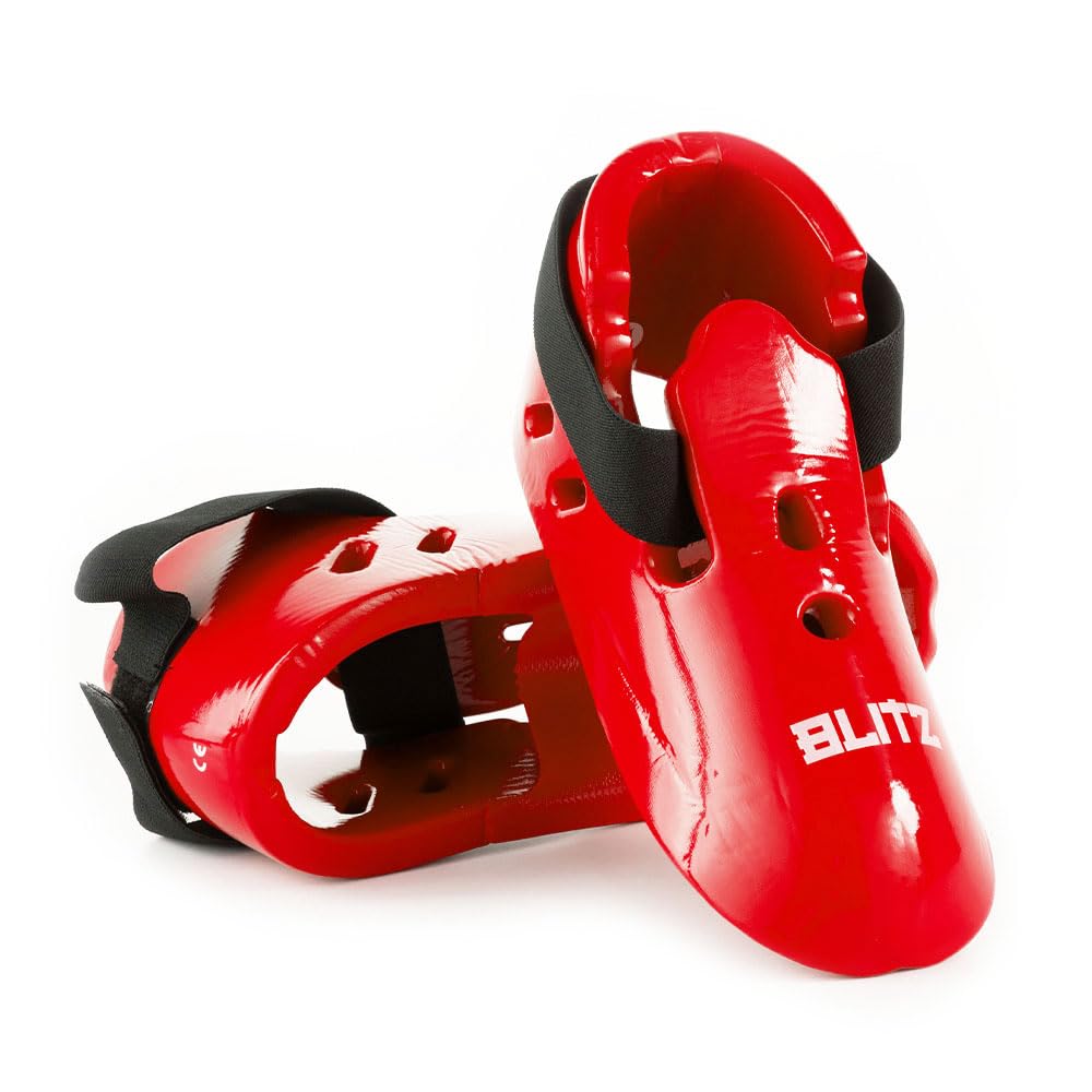 Blitz Dipped Foam Foot Guards - Red - XX-Small