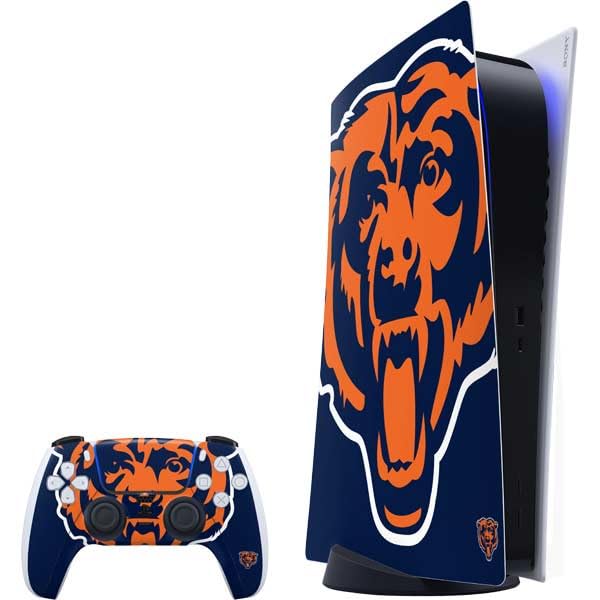 Skinit Decal Gaming Skin Compatible with PS5 Bundle - Officially Licensed NFL Chicago Bears Large Logo Design
