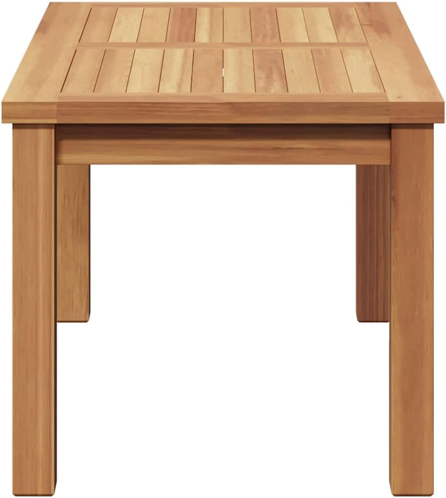 Solid Teak Wood Coffee Table Brown 27.56 x 15.75 x 14.17 in Outdoor Patio Furniture Modern Outdoor Coffee Table for Garden Patio Use