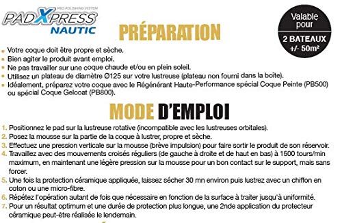 PadXpress Nautic - Protection Céramique Pour Coque De Bateau - Brillance Et Effet Déperlant Durable