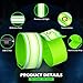Samlior LED Armband for Running 2 Pack, 5 Colors 3 Lights Modes Rechargeable Reflective Arm Bands, High Visibility Reflective Gear for Running Walking Cycling at Night (Green)