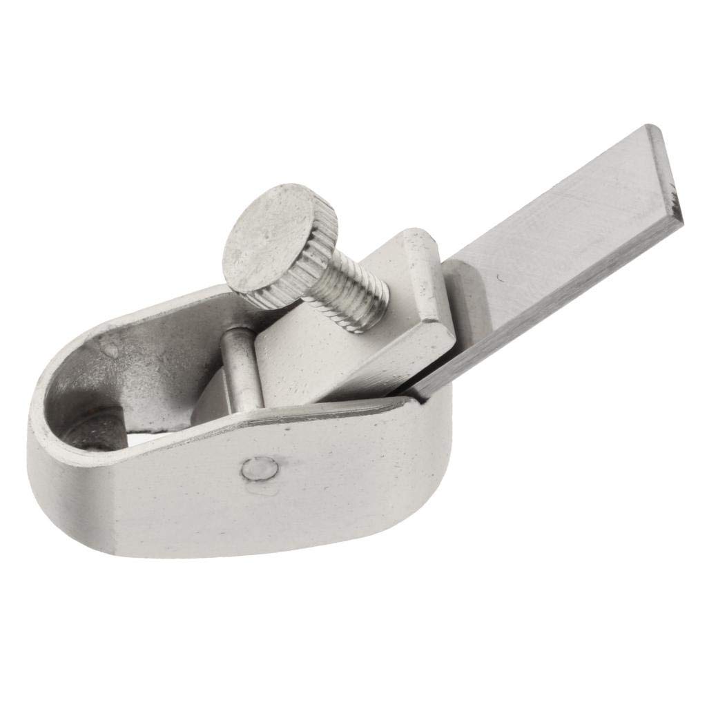 Baoblaze Mini Rabot à Pouce, rabot métal luthier, alliage zinc, finition brillante, argent XS