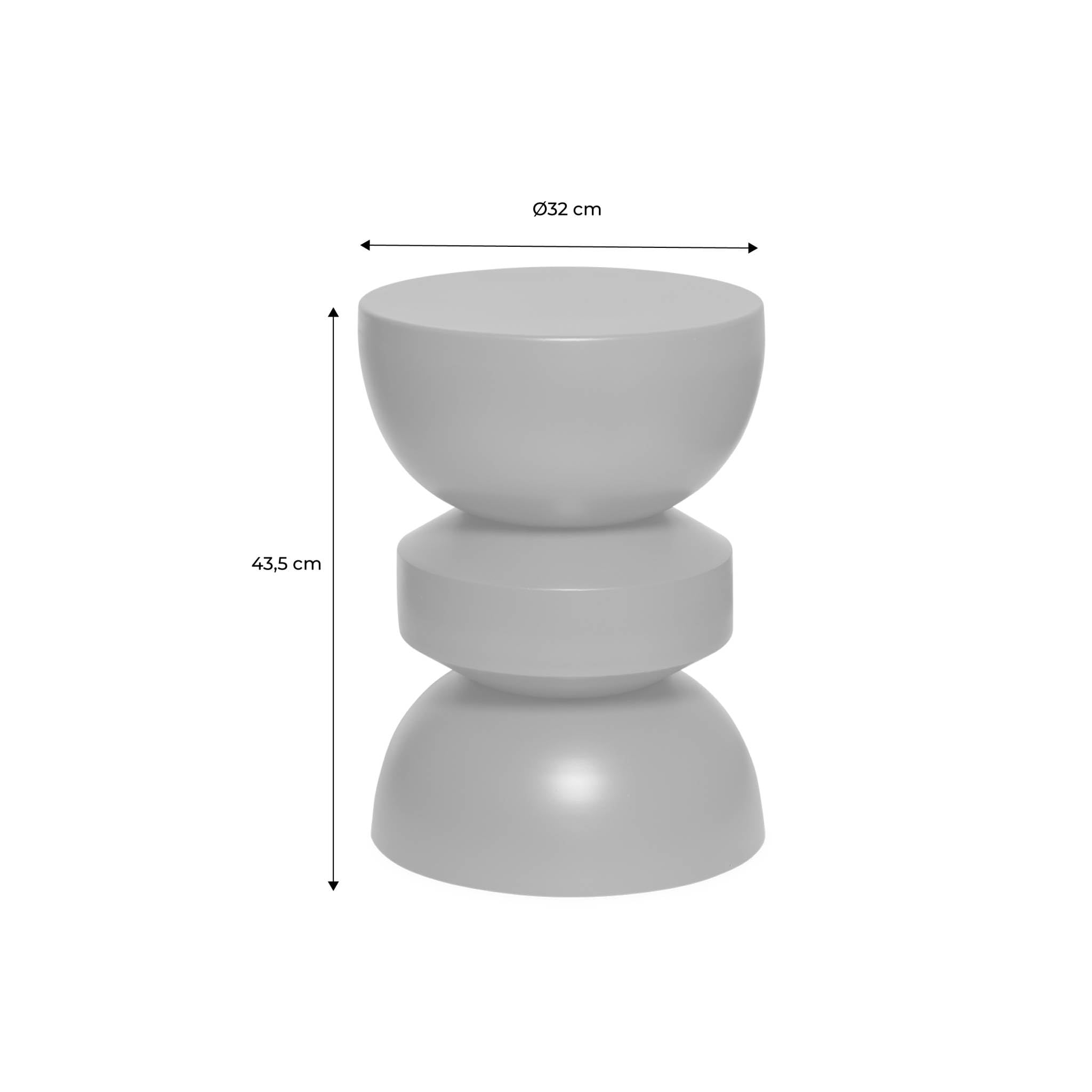 Table D'appoint/tabouret Hawa Alice's Home | Métal, Design Géométrique, Crème, Ø29.5 X H47cm, Pour Petit Espace - 10