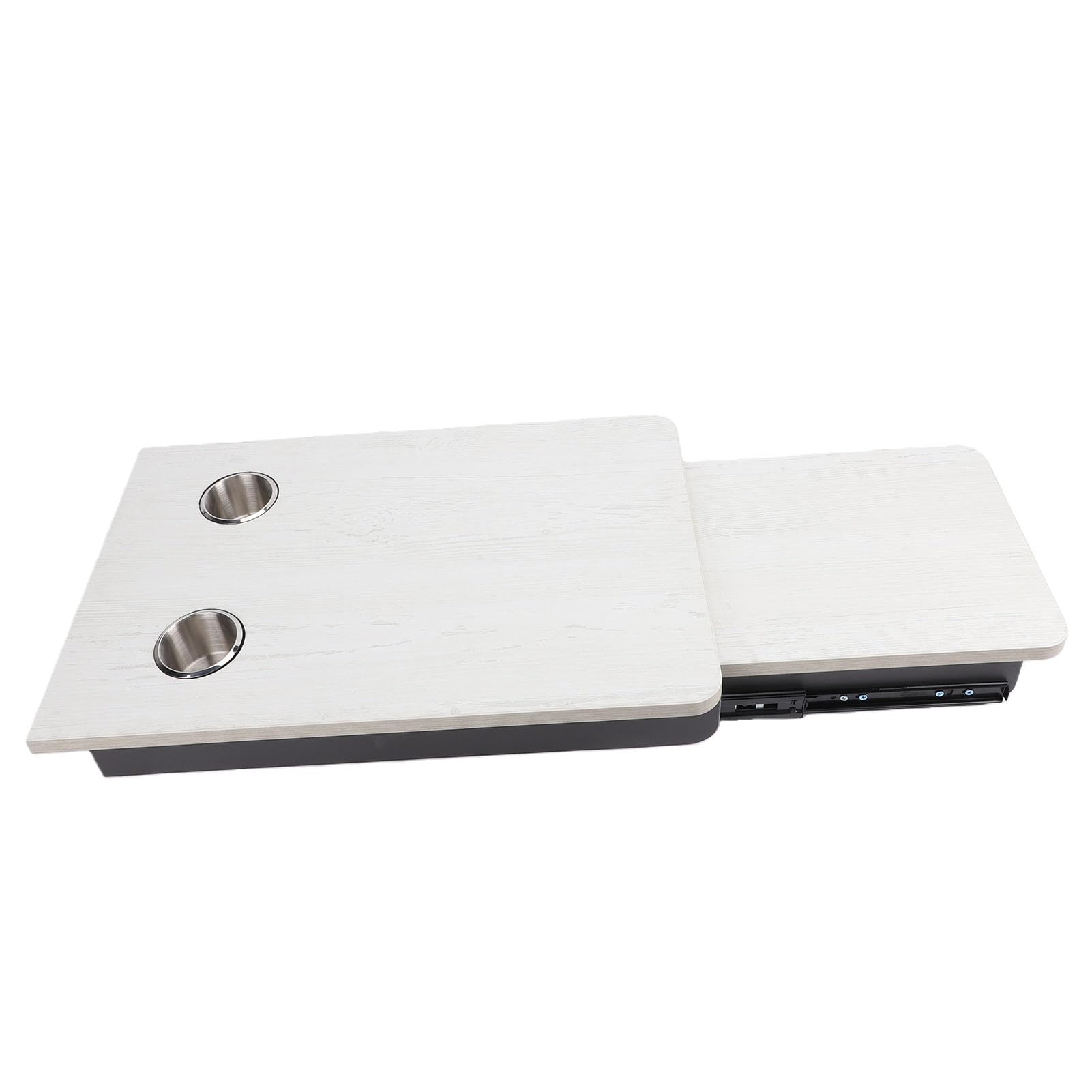 Keenso Tavolo per, Tavolo in Legno Salvaspazio Rimovibile con Design Telescopico Estraibile per Barca da Campeggio e Yacht, 600x400x100 Mm (White)