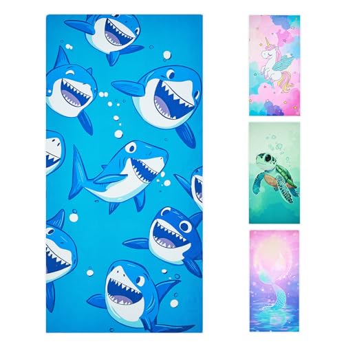 joyoldelf Telo Mare Squalo - 70x140 Cm Asciugamano da Spiaggia...