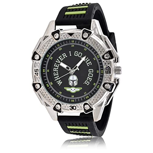 La Mejor Selección de Reloj Lego Star Wars disponible en línea. 44 Accutime Lucas Star Wars Baby Yoda - Reloj analógico para hombre, correa de silicona, esfera de vidrio grande, estuche mate, para hombre, reloj de pulsera analógico en negro...