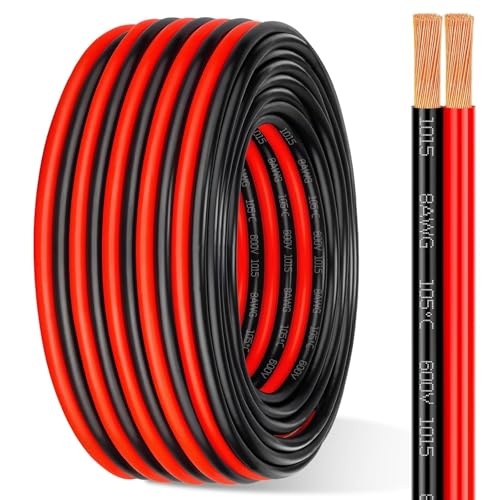 8 Gauge Wire 2 Conductors Copper Wire Oxygen Free Copper Wire for Led Lights in-Home AutosSolar Panel Automotive Trailer RV and Speaker (8 Gauge 10FT)