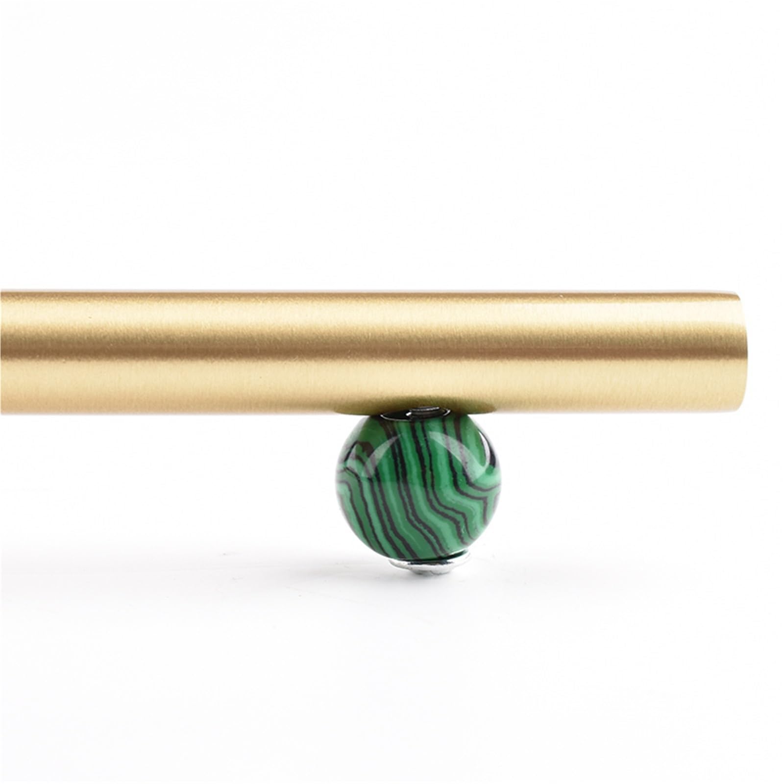 Ryqzhhy B Cabinet Handle Solid Rass Agate Stone Cabinet Handle Drawer Knobs Gold Lengthening Kitchen Closet Cupboard Hardware(,Hole To Hole 256Mm)