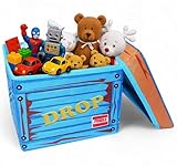 TidyFriend Fabric LootBox Small, Storage box with Lid 10”x10”x10” Durable & Collapsible Organizer in Fun Bright Colors
