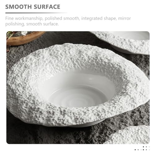 Assiette Creuse à Pâtes en Céramique 25 cm Décor Roche pour Soupe Cuisine - 4