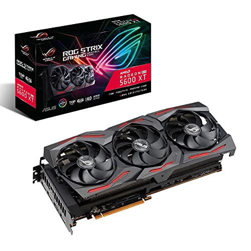 ASUS ROG Strix AMD Radeon RX 5600 XT TOP Edition Gaming Graphics Card (PCIe 4.0, 6GB GDDR6 Memory, HDMI, DisplayPort, 1080p Gaming, Axial-tech Fan Design, Auto-Extreme, Metal Backplate) (Renewed)