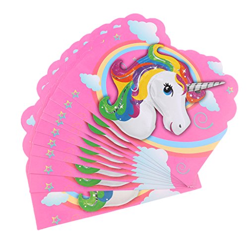 Gazechimp 10x Tarjeta de Invitación de Unicornio Mágico Proveedor Fiesta Cumpleaños Niños...