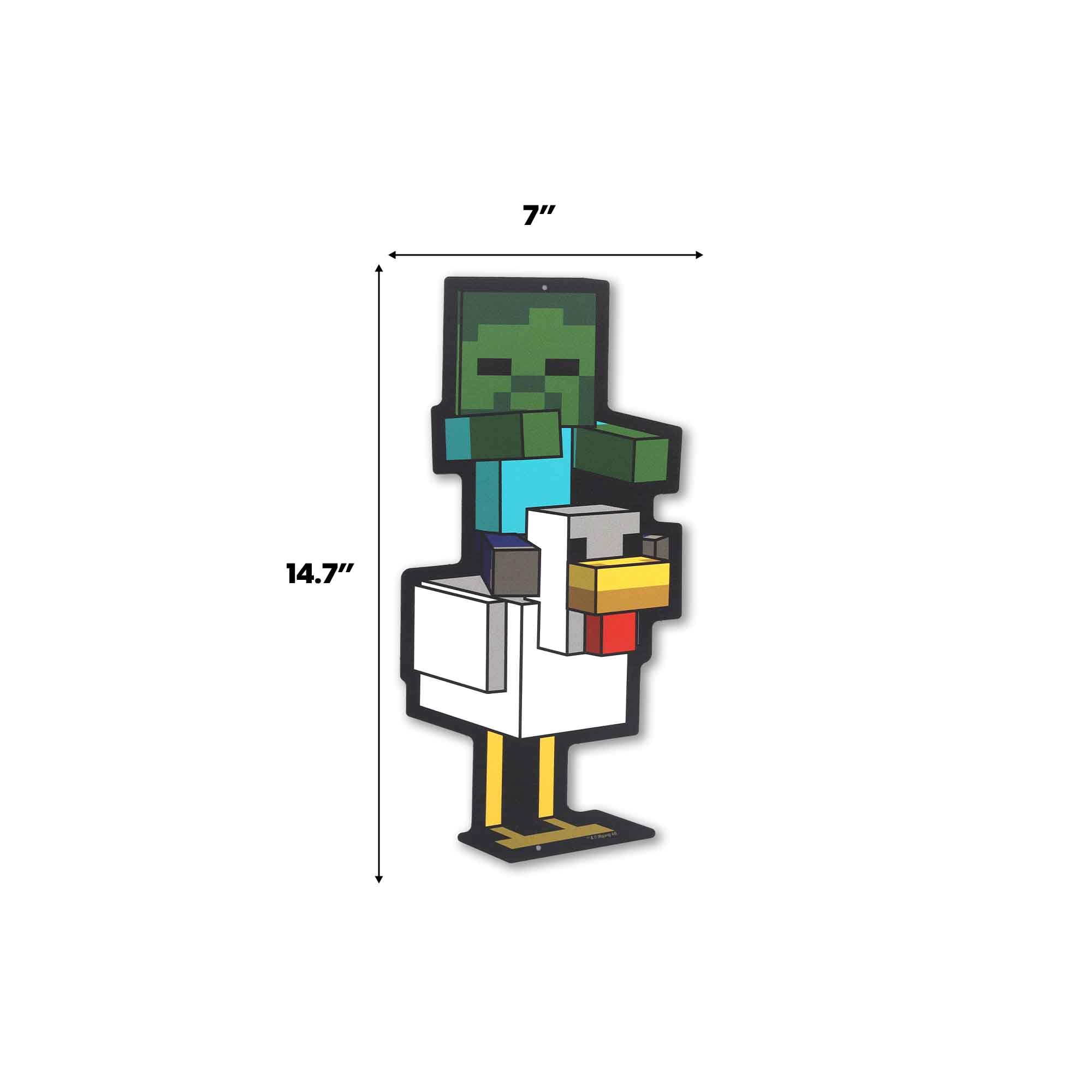 Holz Gamer Ornament 2025 – Pixel-Zombie Auf Huhn, Weihnachtsdekoration Für Gamer