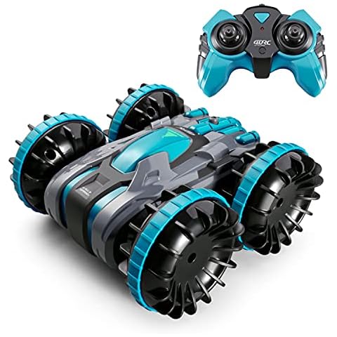 4DRC RC Car,2.4GHz Electric Race Stunt Car,Double Sided 360° Rolling Rotating Rotation,LED Headlights RC 4WD High Speed Off Road for 3 4 5 6 7 8-12 Year Old boy Toys Cover