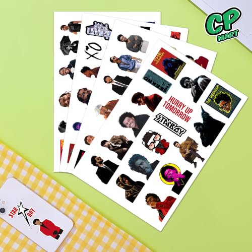 Image of Anime Stickers - Vinyl Waterproof Laptop Decals | Anime Characters Aesthetic Sticker Set for Water Bottle, Skateboard, Notebook (Weeknd)