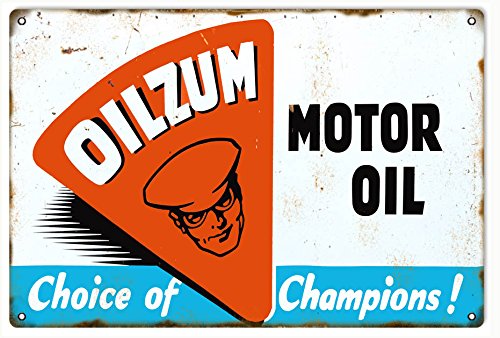 Oilzum プレート 看板 美品 USA 40s アメリア 広告 ア hTEI Amazon.com: Oilzum Motor Oil Reproduction Gas Station Garage Metal