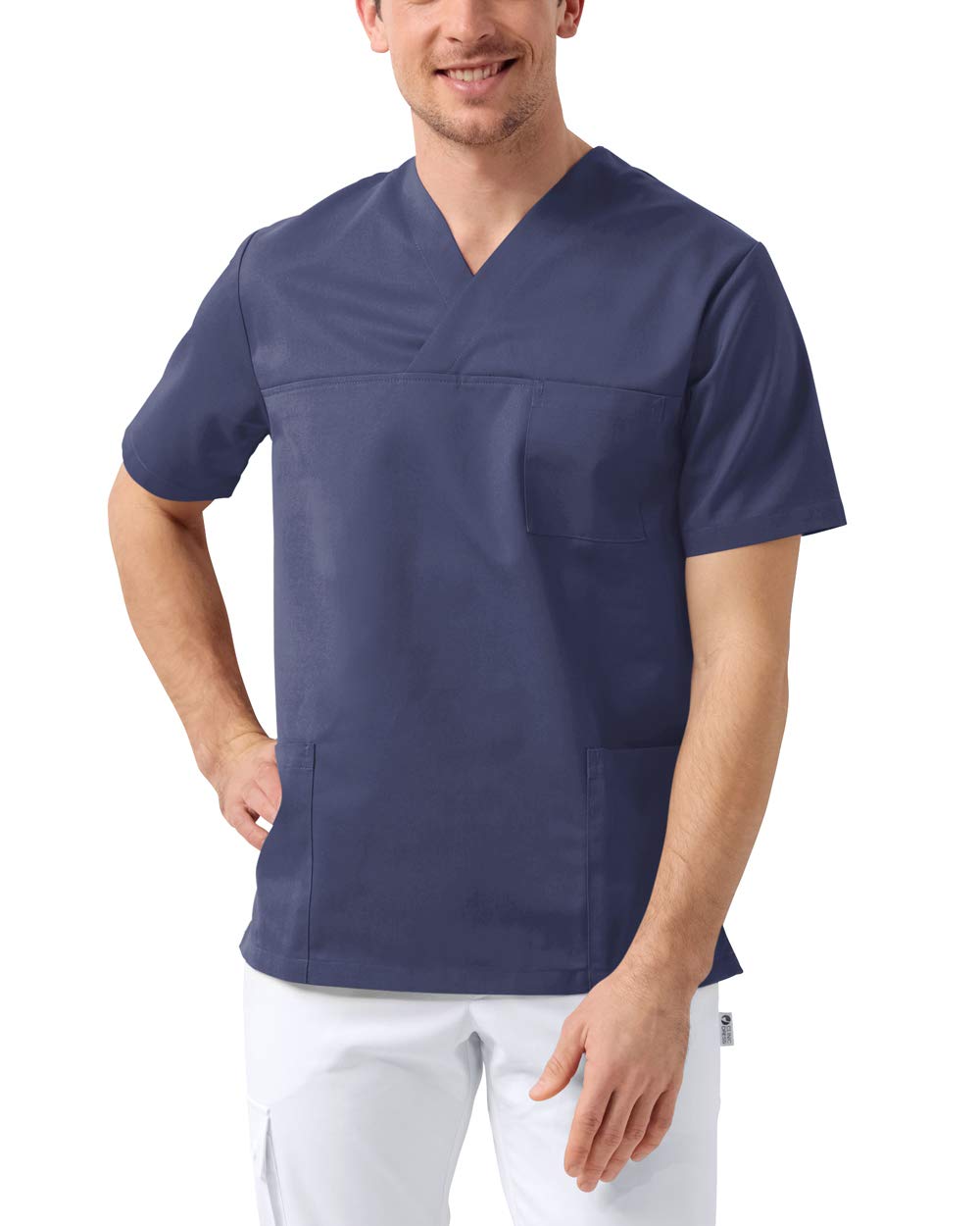 CLINIC DRESS Schlupfkasack im Doppelpack Unisex Kasacks Schlupfhemd für die Pflege oder Medizin in 100% Baumwolle 60 Grad Wäsche