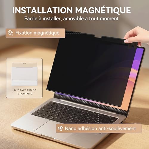 Filtre Confidentialité Magnétique MacBook Pro 14 Anti-Espion - 3
