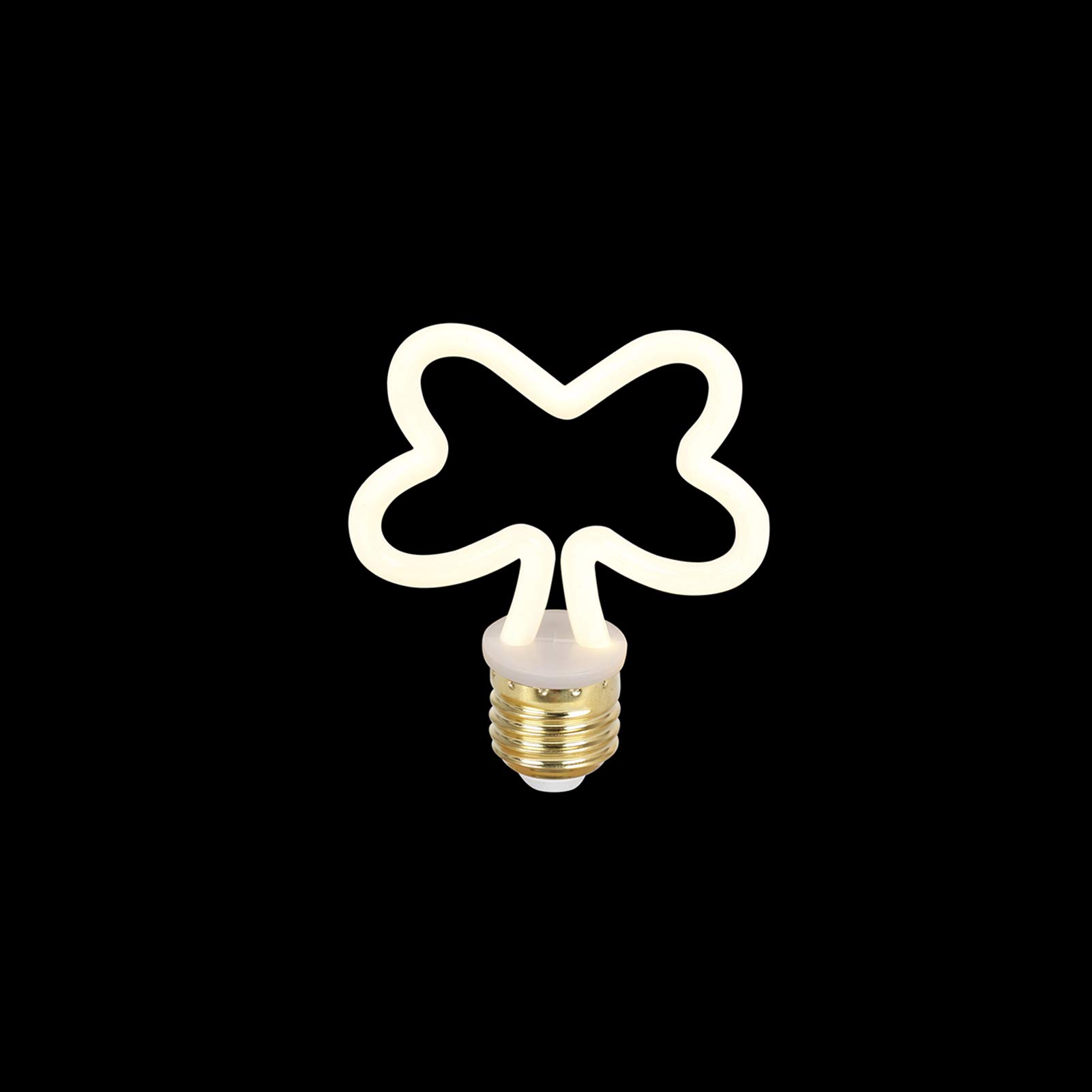 Lámpara LED Creativity con forma mariposa, bombilla Edison LED filamento suave, bombilla decorativa 4 W, CA, luz blanca cálida 2700 K, no regulable, paquete 6, lechoso