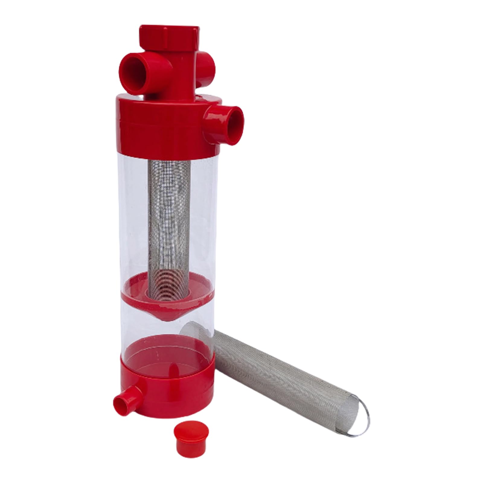 Herramienta de limpieza de acuarios, de acero inoxidable, colector de caca de pescado para tanques de arrecife de agua salada, cría, estanques, terrarios y hábitats, herramienta separadora de