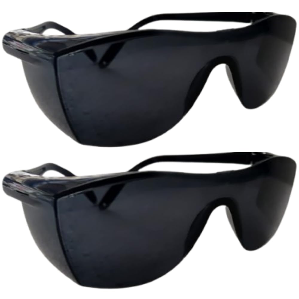 Safety Black Dark Goggles for Eye Protection – Cataract UV,Scratch Resistant,Laser Surgery, Lab, Construction, Welding, Driving, Dust-Proof,