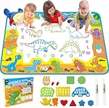 2025 Trending 1-4 Year Old Toddlers Painting Toy Water Doodle Mat for Girls and Boys Dinosaur Coloring Pad for Kids Age 1 2 3 4 Magic Drawing Board Educational Christmas Birthday Gifts for Education