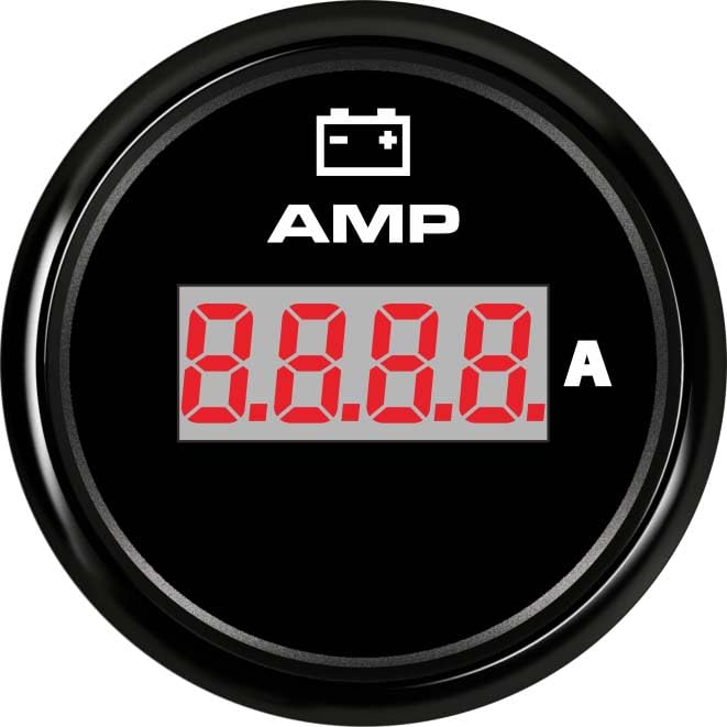 ELING 2'' Ammeter Indicator 150A Digital with Current Sensor with 8 Colors Backlights 12V 24V for Motorcycle Marine Boat RV