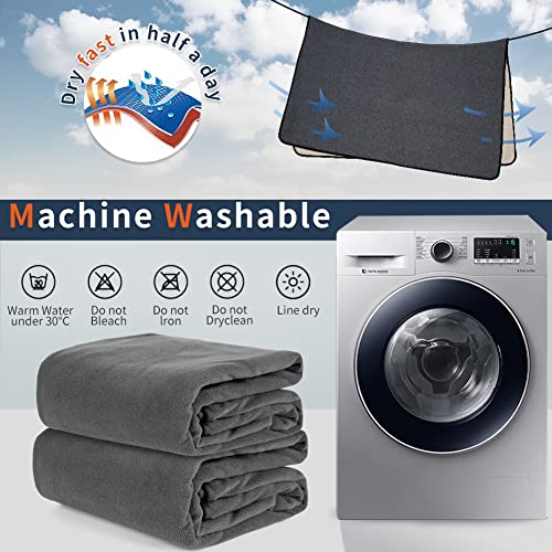 Image of Washable Pee Pads for Dogs, Extra Large Reusable Dog Pee Pad, Waterproof Pet Mat, Dog Playpen Mats for Puppy Training Whelping Playpen Pads, Grey, 48x36 inch