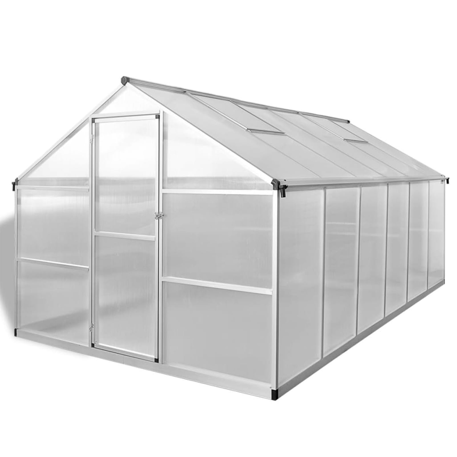 Homgoday Szklarnia ogrodowa, wzmocniona aluminiowa szklarnia z podstawową ramą 9,025 m², szklarnia ogrodowa szklarnia ogrodowa szklarnia balkonowa szklarnia do ogrodu szklarnia do roślin