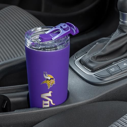 Image of Rico Industries NFL Football 24oz Stainless Steel Tumbler with Lid and Dual Functioning Lid